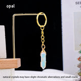 1PC Natural Crystal Hexagonal Keychain 