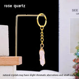 1PC Natural Crystal Hexagonal Keychain 