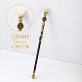 1PC Natural Crystal Stone Zodiac Wand 