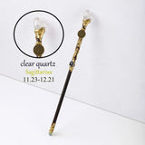 1PC Natural Crystal Stone Zodiac Wand 