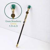 1PC Natural Crystal Stone Zodiac Wand 