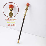 1PC Natural Crystal Stone Zodiac Wand 