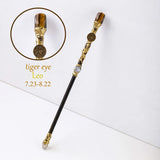 1PC Natural Crystal Stone Zodiac Wand 