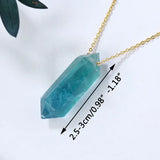 1pc Natural Crystal Pendant Healing Necklace