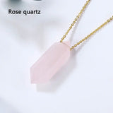 1pc Natural Crystal Pendant Healing Necklace