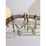  African Turquoise Natural Stone Drop Necklace