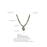  African Turquoise Natural Stone Drop Necklace