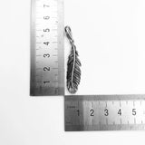 Charm Pendant Black Feather 925 Sterling Silver