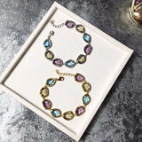 Colour Crystal Bracelet  Gold Silver