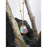 Colourful Enamel Geometric Necklace 18k Plated 