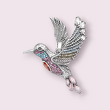 Large Colourful Hummingbird Pendants 925 Sterling Silver