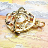 Cosmic Planetary Gold Pendant 