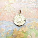  Crescent Moon Stars and Clouds Pendant Gold Plated 925