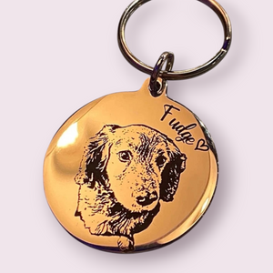 Custom Photo Dog Keyring Personalised Pet Gift-HappySoulByCrown