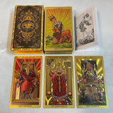 Golden Foil Tarot Cards Deck | Spanish & English with Guidebook