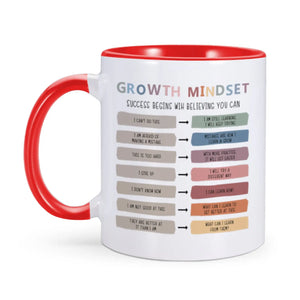 Growth Mindset Positive Mental Health Coffee Mug 11oz Ceramic