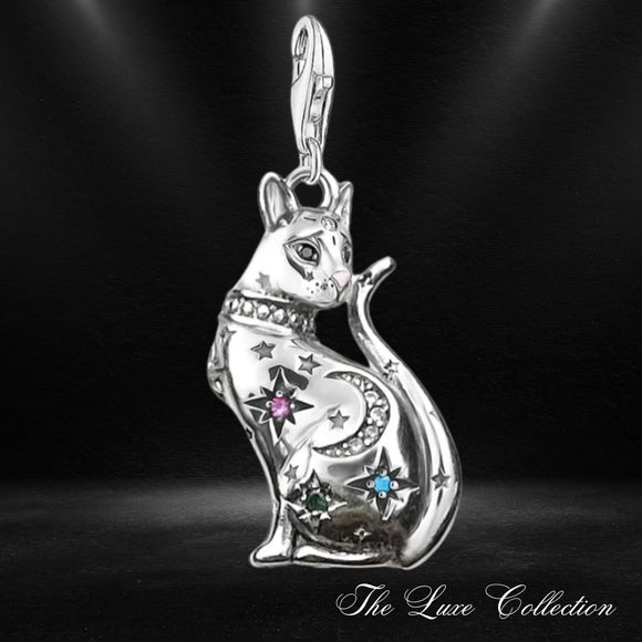 Magic Cat Charm 925 Sterling Silver