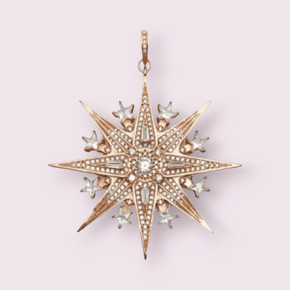 Lucky Magic Star Rose Gold  Pendant