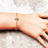  Lucky Royalty Star  925 Sterling Silver Bracelet 