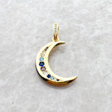 Royalty Moon Pendant Gold Plated 925