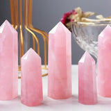 Natural Pink Crystal Point Rose Quartz Crystal