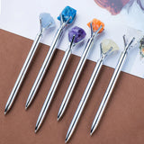 Natural Crystal Stone Pen Gift Celestite Howlite Quartz Amethyst