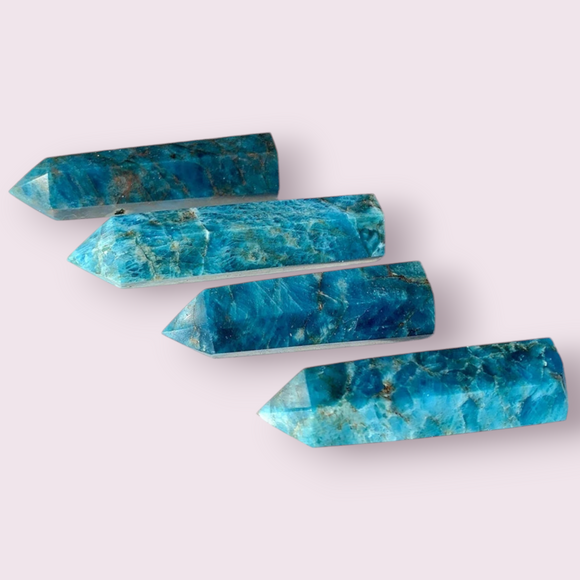 1pc Natural Reiki Chakra Stones Blue Apatite Single Point