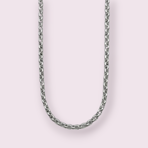 Round Belcher Chain Necklace 925 Silver