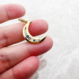 Royalty Moon Pendant Gold Plated 925