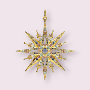 Royalty Star Gold Plated Pendant 925