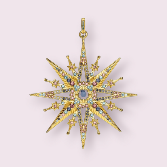 Royalty Star Gold Plated Pendant 925