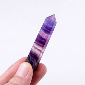 Natural Stone Crystal Colourful Fluorite Single Point