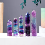 Natural Stone Crystal Colourful Fluorite Single Point 