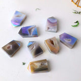 Natural Rainbow Electroplating Agate Crystal Tower