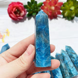 1pc Natural Reiki Chakra Stones Blue Apatite Single Point 