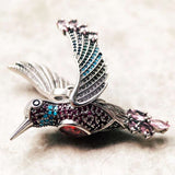 Large Colourful Hummingbird Pendants 925 Sterling Silver