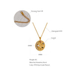 Star Moon Golden Pendant Necklace