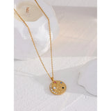 Star Moon Golden Pendant Necklace