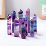 Natural Stone Crystal Colourful Fluorite Single Point 