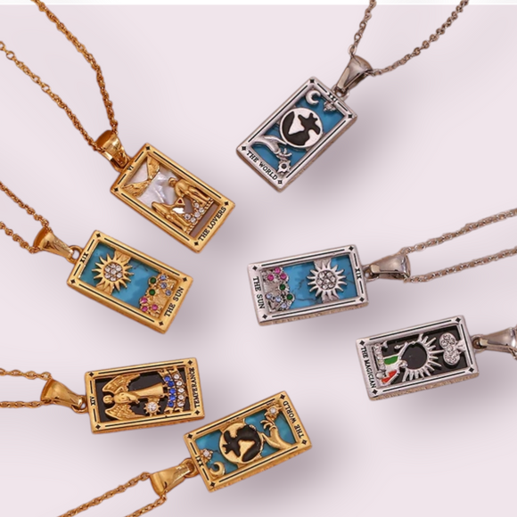 Tarot Card Necklace 18K Gold-Plated Spiritual Jewellery