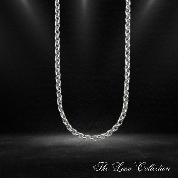 Round Belcher Chain Necklace 925 Silver