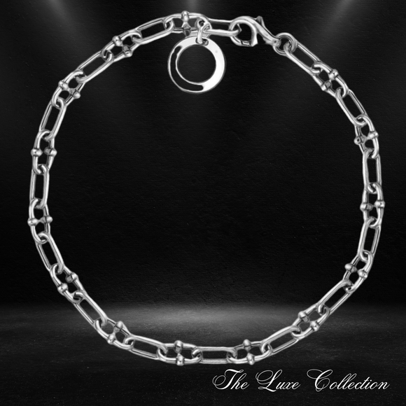 Link Chain Charm Bracelets  925 Sterling Silver 