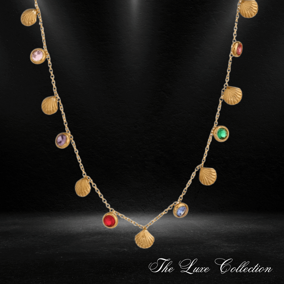 Colourful Cubic Zirconia Chain Necklace
